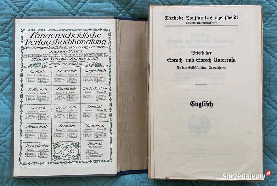 Książka ENGLISCH ORIGINAL METHODE TOUSSAINT łódzkie