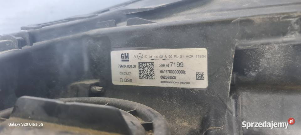 Lampa przednia LP ASTRA K 7960300000 dolnośląskie Podgórzyn