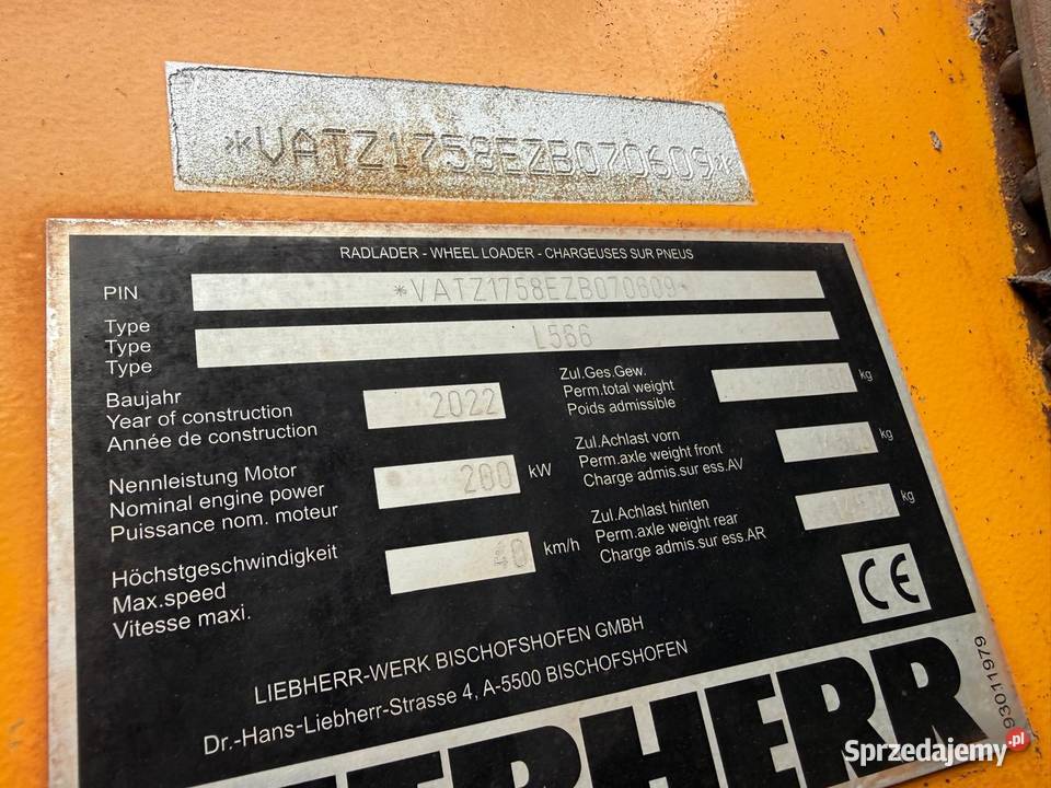 Liebherr L566 Ładowarka kołowa 2022r kujawsko-pomorskie Kołodziejewo