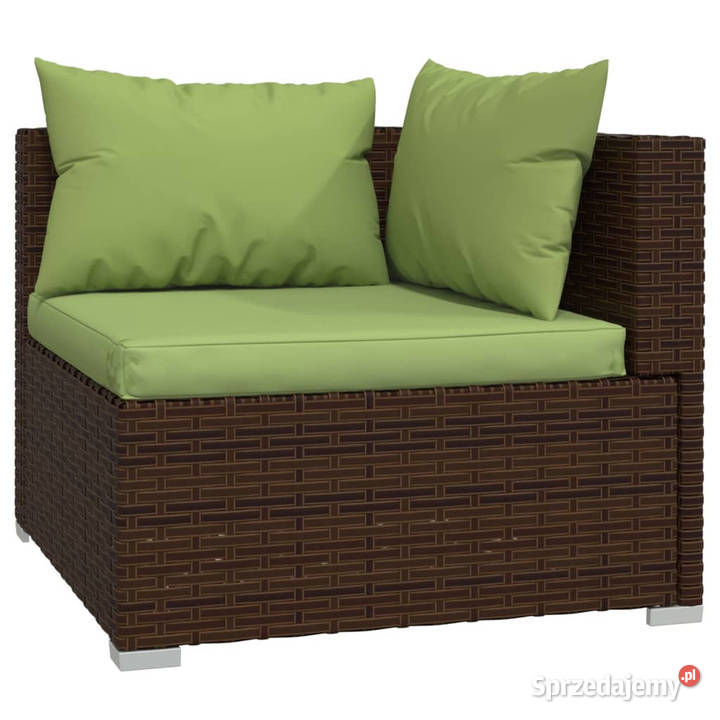 2osobowa sofa ogrodowa z poduszkami polirattan