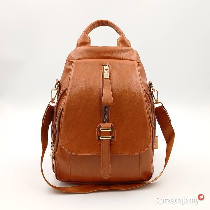 Plecak damski skórzany z klapą Mochila Bolsos Zawiercie sprzedam