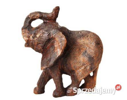 Figurka afrykańska słoń z żelaznego drewna Figurki i rzeźby Lębork
