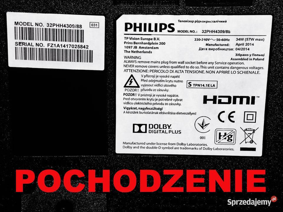 Głośniki 378G0110475YAA do TV Philips 11 W 6 Bydgoszcz sprzedam