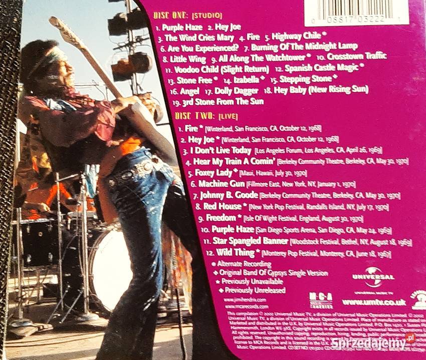 Album 2X CD Jimi Hendrix Memories Of Jimi CD Katowice