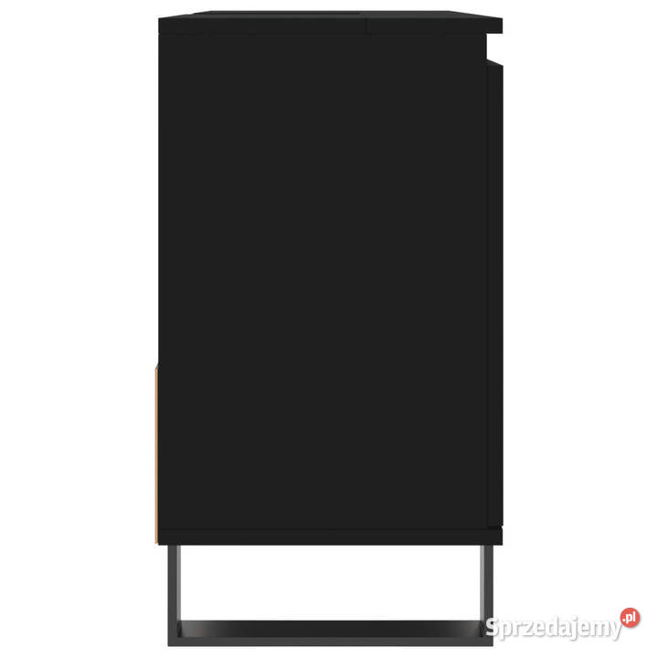 Szafka łazienkowa czarna 65x33x60 materiał