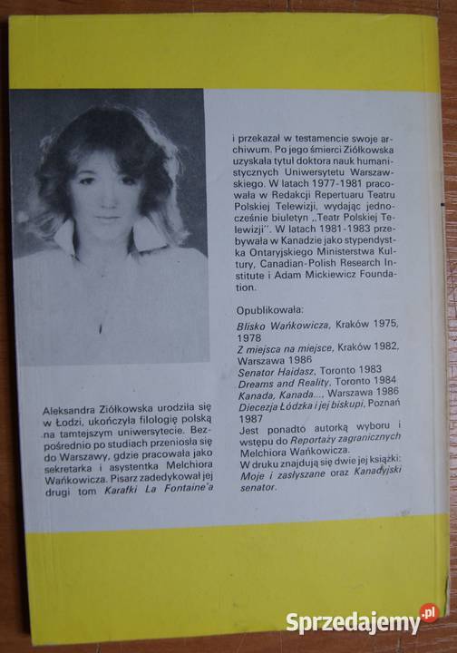 Aleksandra Ziółkowska Na tropach Wańkowicza Rok wydania 1989 Parczew