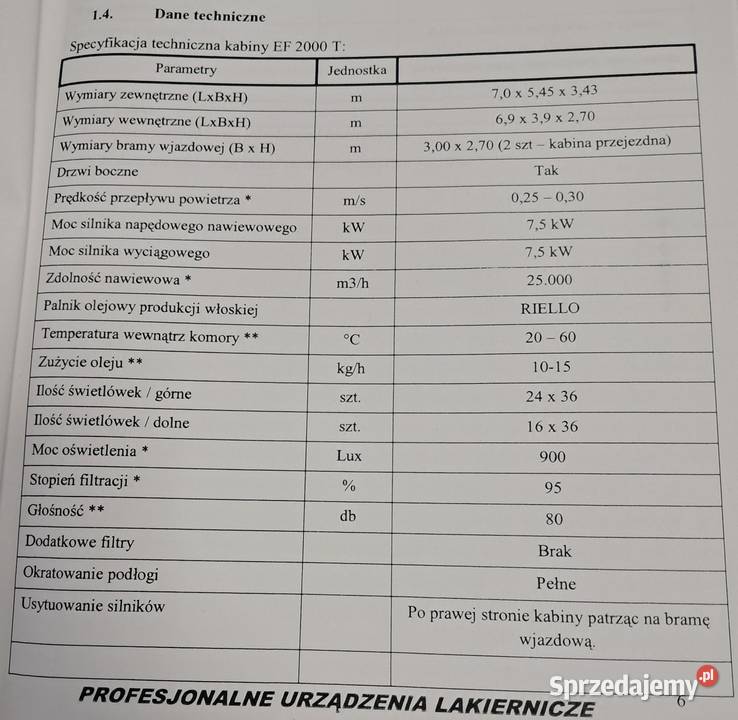 Kabina lakiernicza EF 2000 T FOBO Gliwice