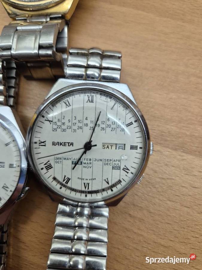 Zegarki PRLu 5 x Rakieta multikalendarz i 24h Męskie Chorzów sprzedam