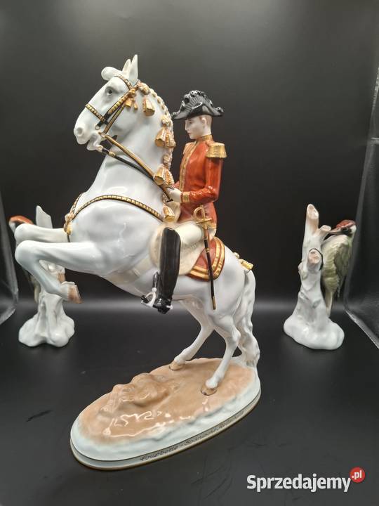Augarten Porcelana Lipizzan Ogier Figurka Koń i Porcelana i szkło Warszawa