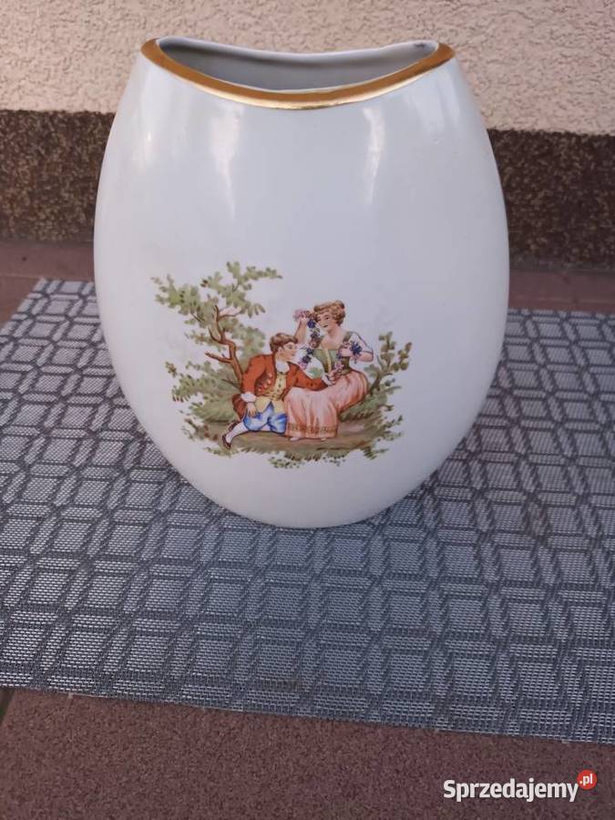 Wazon z porcelany z wizerunkiem CHODZIEŻ łódzkie Aleksandrów Łódzki