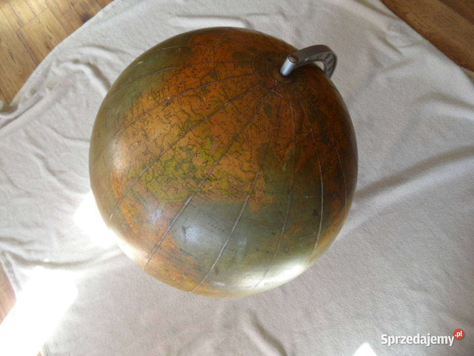 Stary duży globus szkolny z lat 60 tych lubelskie Lubartów
