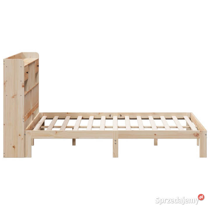 Łóżko z regałem bez materaca lite drewno sosnowe sprzedam