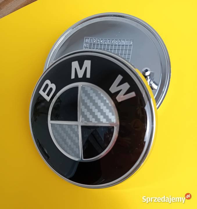 Znaczek Emblemat Logo Carbon Czarny 82mm do BMW Poznań