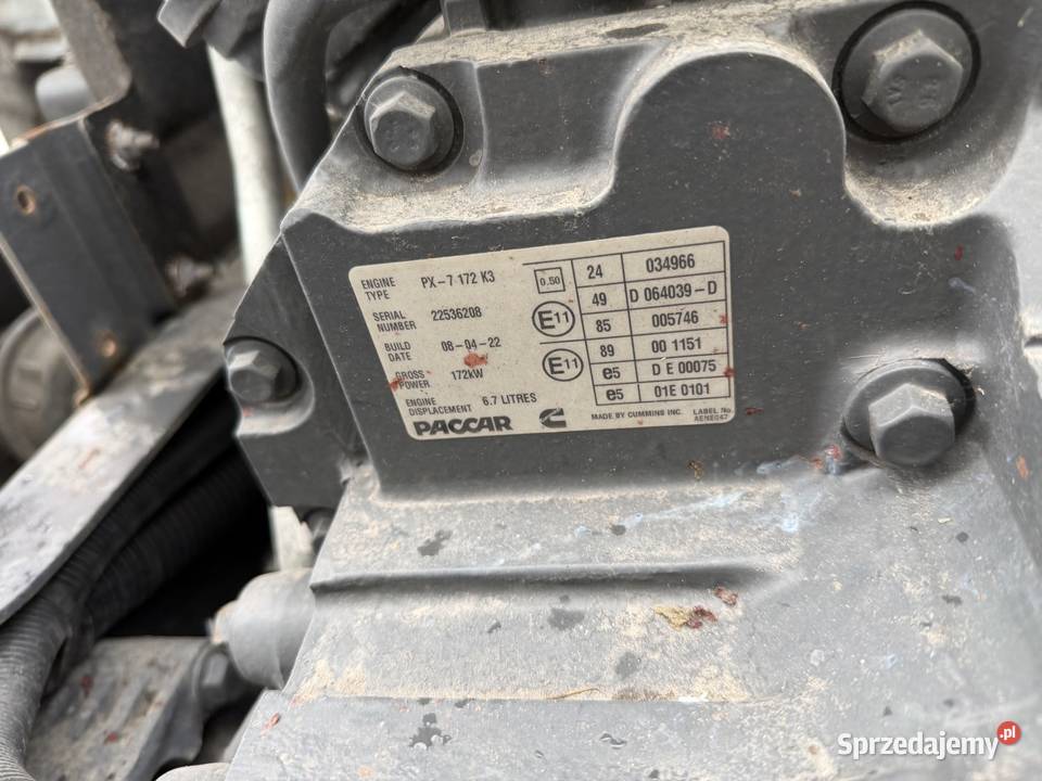 Silnik daf Lf cf euro6 px7 172 k3 67l 2022 300 ciężarowe wielkopolskie Siedlec