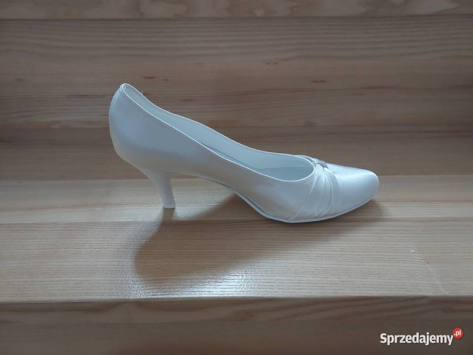 Buty ślubne satynowe ivory Rybczewice Drugie sprzedam