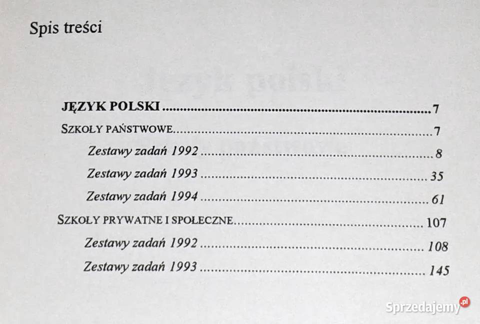 Język polski Egzaminy do szkół średnich S Rok wydania 1995