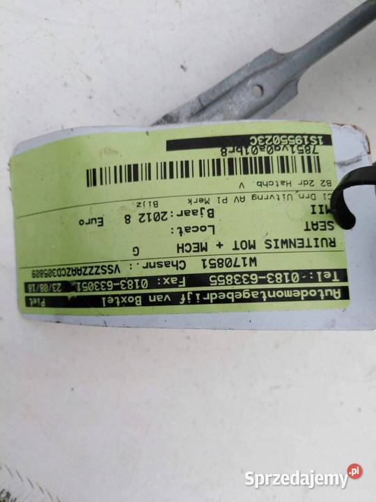 vw up citigo mii mechanizm wycieraczek części blacharskie Kraków