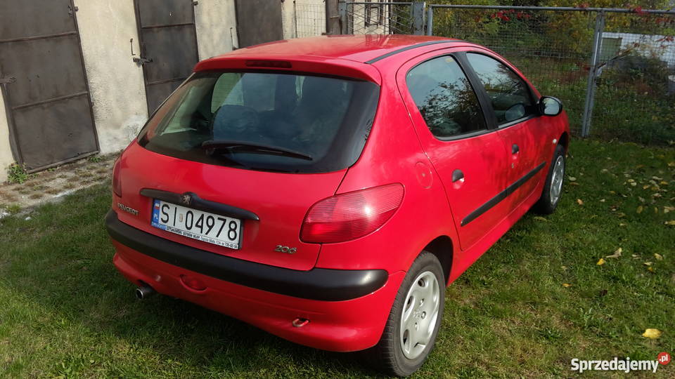 Peugeot 206 11 benzyna 2001 r 5 drzwi czerwony Siemianowice Śląskie