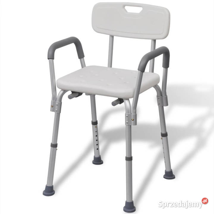 Krzesło pod prysznic z aluminium białe WM110129 sprzedam