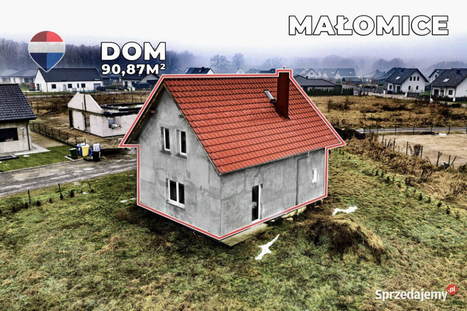 Dom wolnostojący w stanie deweloperskim Sprzedaż Małomice sprzedam
