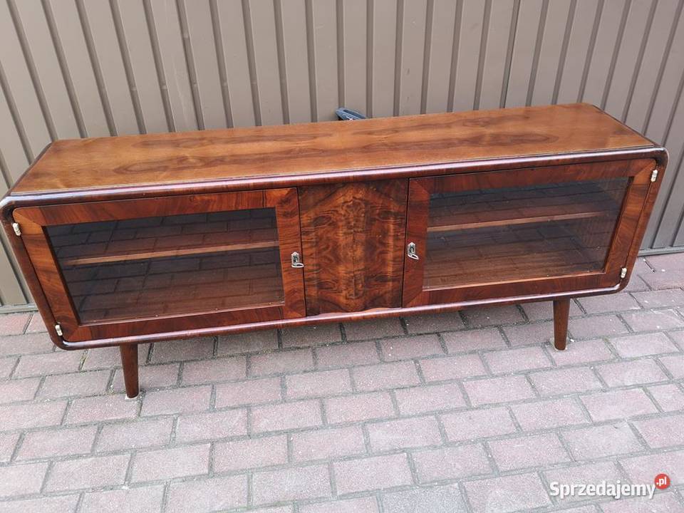 Komoda ARTDECO Orzech RTV Niska Unikat 155 Stara Swarzędz