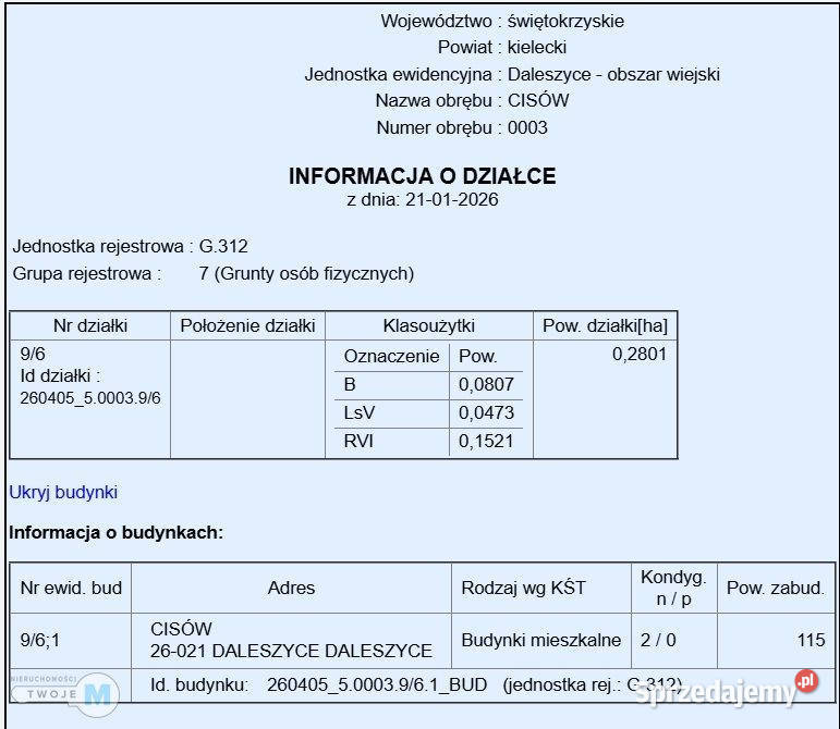 Dom na sprzedaż 115m2 Daleszyce Rok budowy 2018 sprzedam