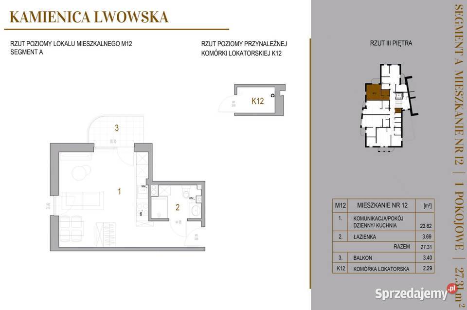 Kawalerka w Kamienicy Lwowskiej 2731 m 3 piętro Sprzedaż Krosno