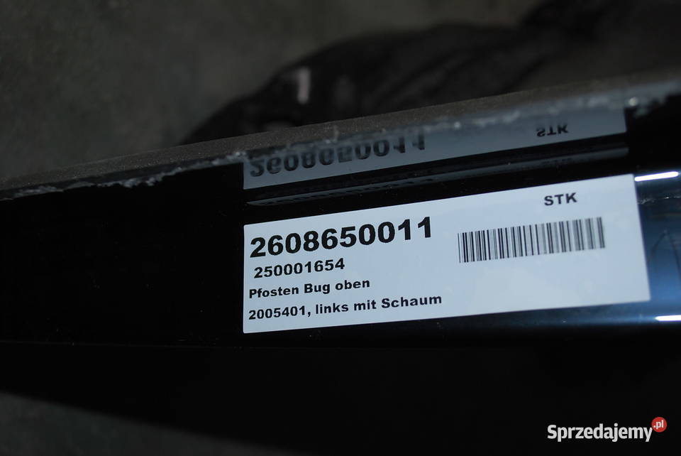 MASKOWNICA PRZEDNIA LEWA GÓRNA HOBBY 2608650011 sprzedam