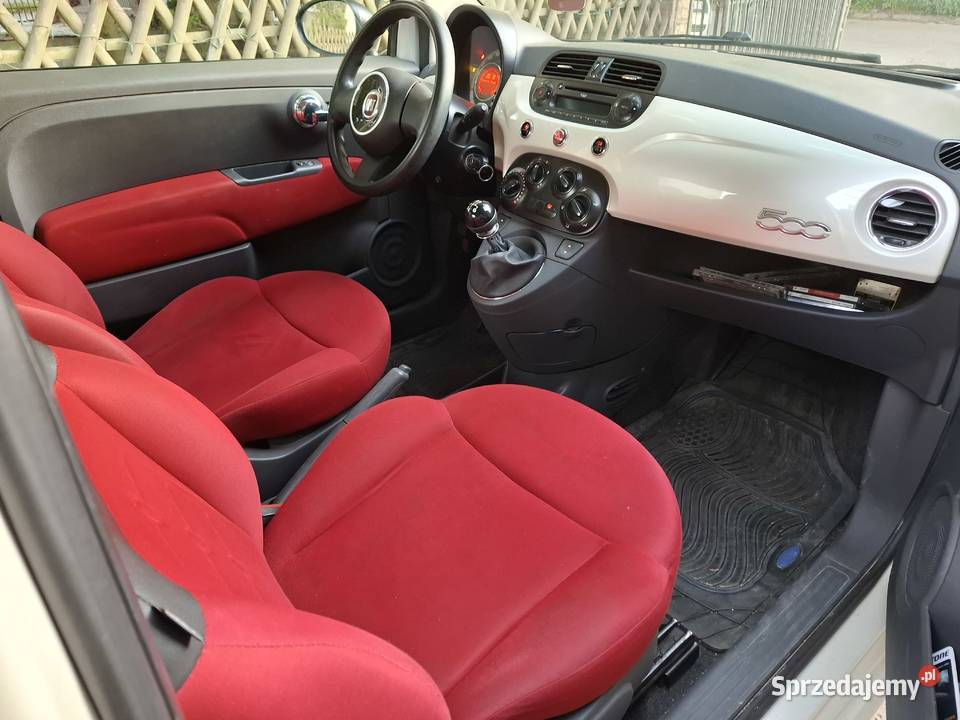 Fiat 500 Benzyna 12 Zadbany Biala Perla benzyna Warszawa