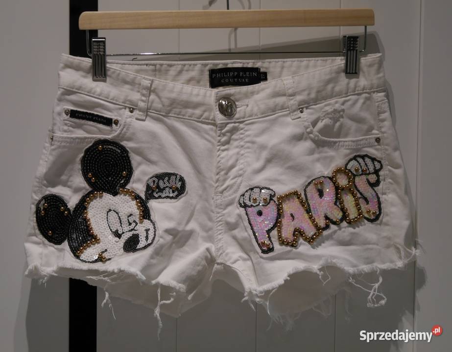 Philipp Plein świetne spodenki perełki cekiny 36 Wrocław