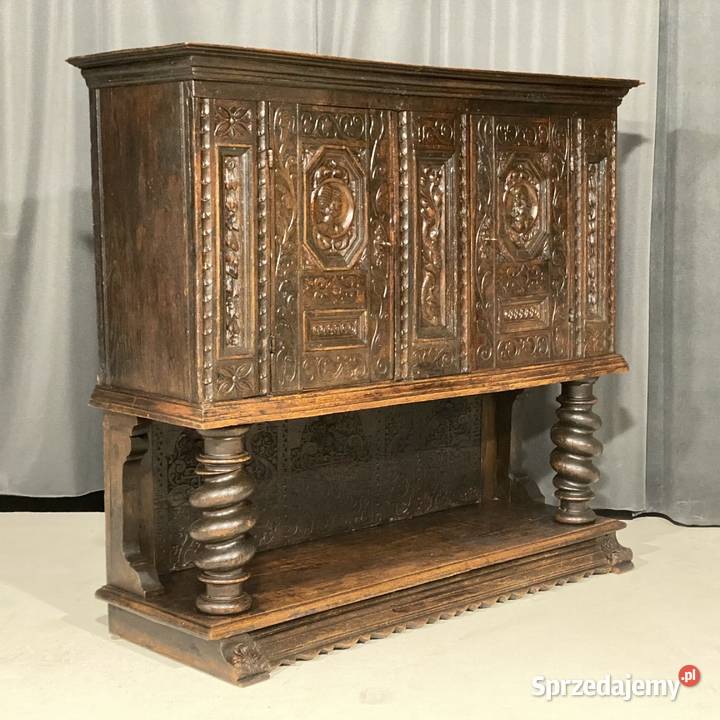 Antyczny rzeźbiony kredens komoda szafka Gryfice sprzedam