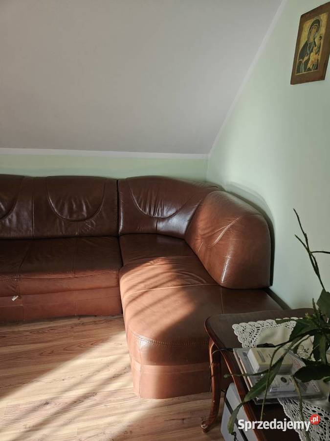 Sprzedam narożnik skórzany z możliwością spania