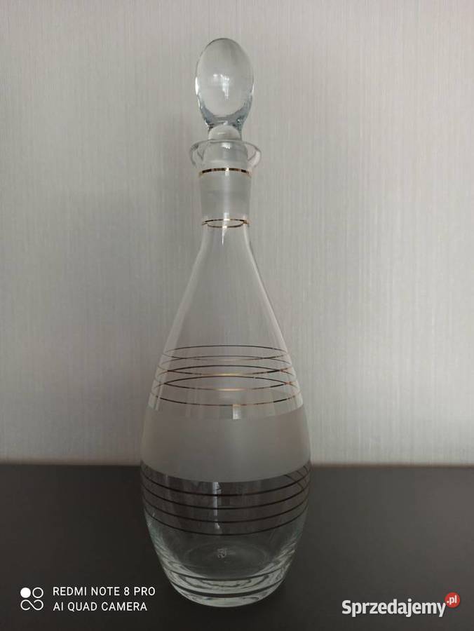 Karafka szklana szkło Hortensja podlaskie