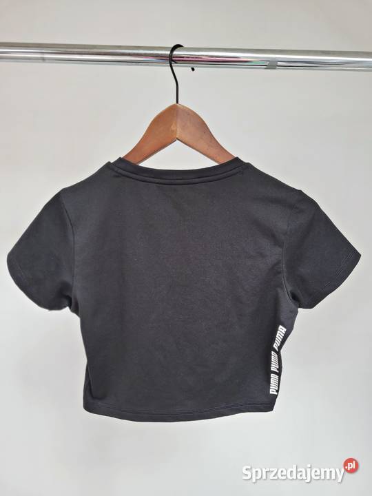 Top crop top bluzka sportowa czarna puma małopolskie Liszki