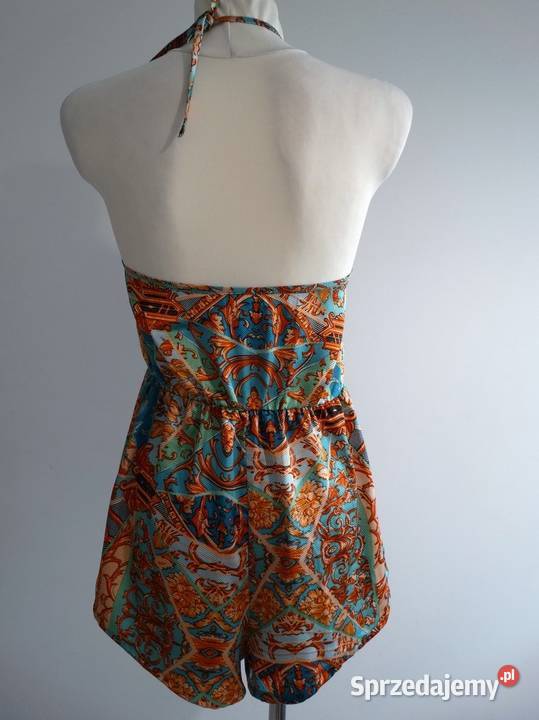 Kombinezon Krótki Scarf Print Dekolt Halter podlaskie Łomża sprzedam