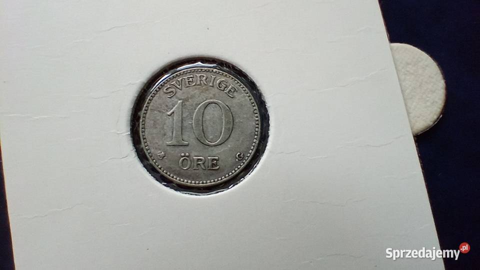 Stare monety 10 ore 1934 Szwecja srebro Lesko