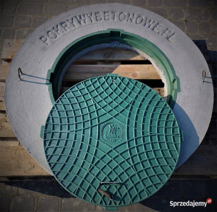 Zielona Pokrywa betonowa ogrodowa 105 właz NA