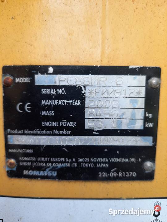 Komatsu PC88MR dodatkowo łyżki i pług Lwowiec sprzedam