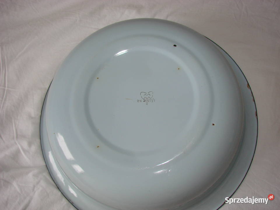 duża emaliowana miska PRL Pruszcz Gdański