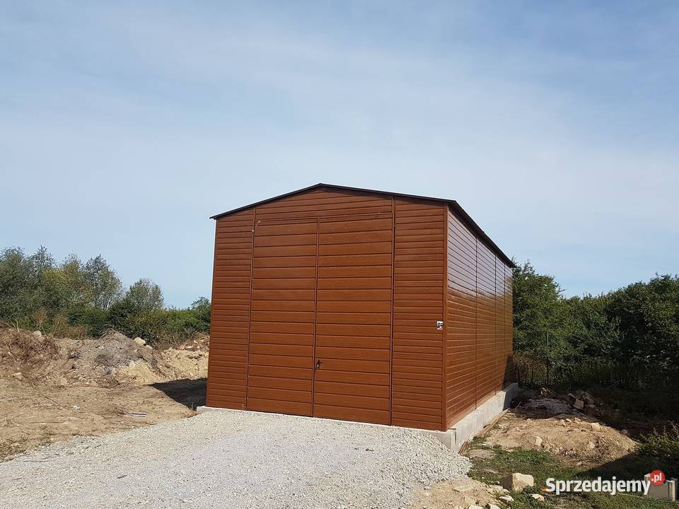 Blaszana montowana hala 5x10m złoty dąb jasny małopolskie Kraków