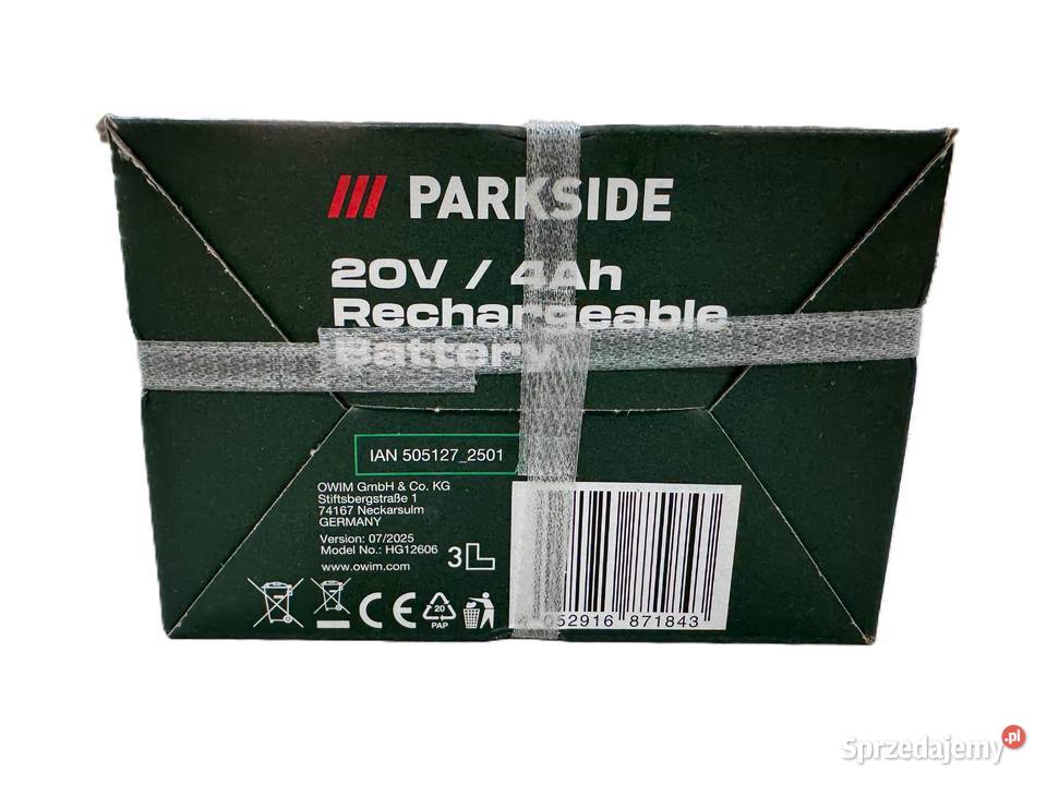Akumulator Parkside PAP 20 B3 20V 4Ah sprzedam