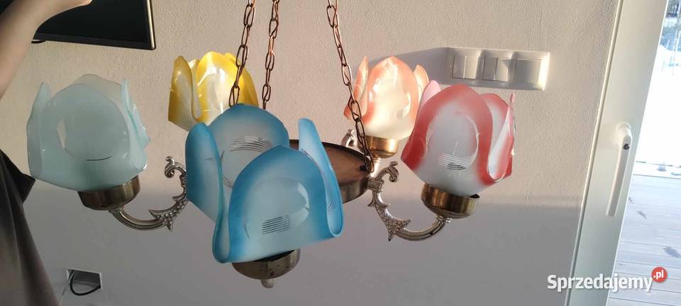 żyrandol prl Abażury i klosze Lublin