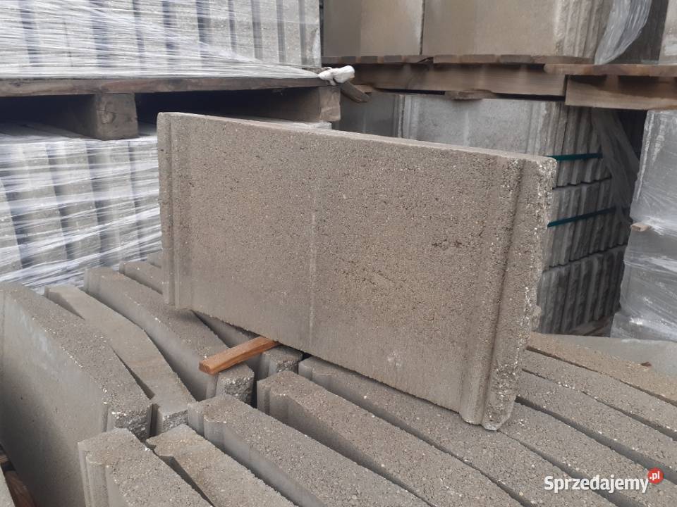 Daszek Dwuspadowy Betonowy Duży 23x46x7 Łupany Wielogóra