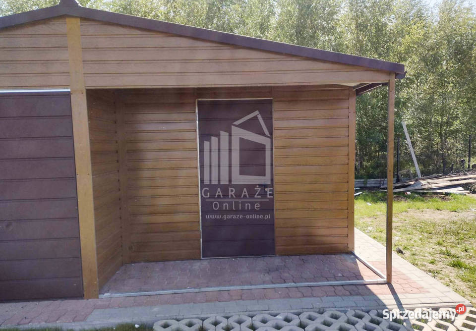 GARAŻ BLASZANY 6m x 6m poziom dwuspad Brama 464zł/m2 warmińsko-mazurskie Morąg