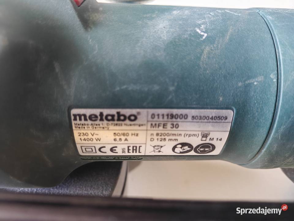 Bruzdownica Metabo MFE 30 1400W Nowa Pozostałe Przyprostynia
