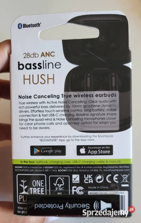 Boompods Bassline Hush ANC Słuchawki Ełk