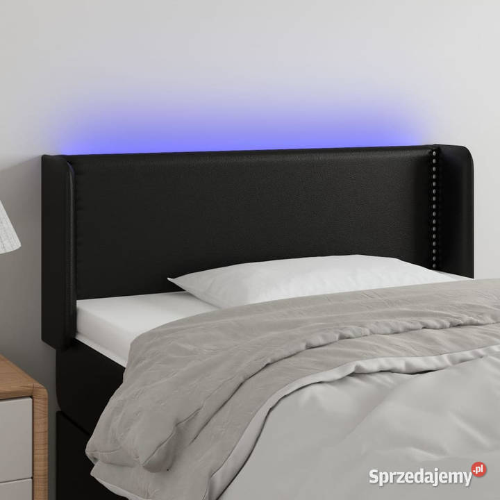 Zagłówek do łóżka z LED czarny 83x16x7888 Warszawa