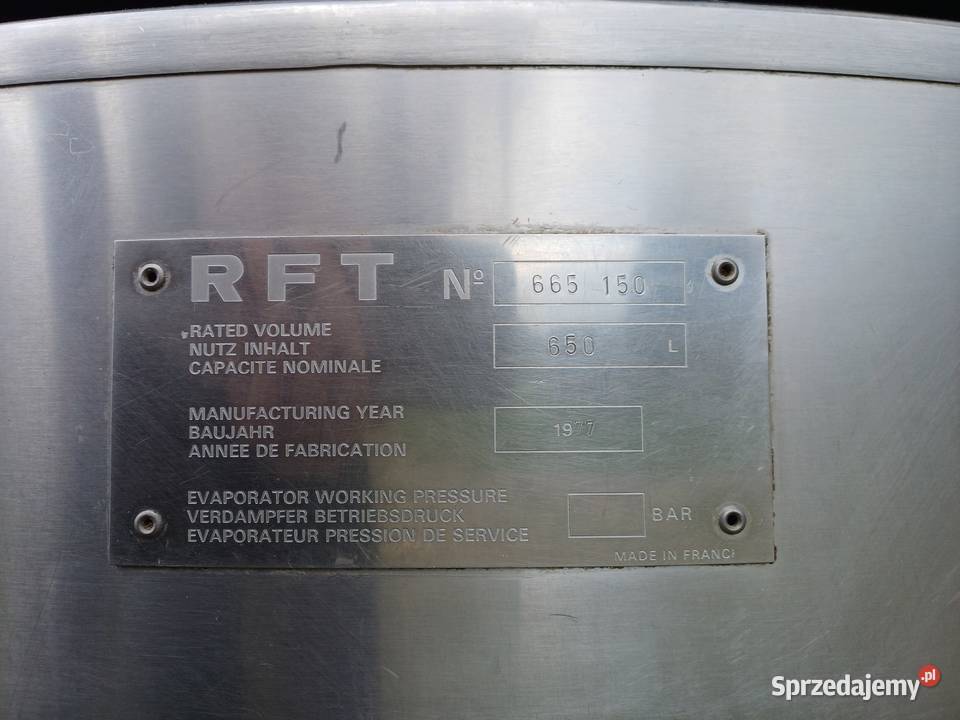 Zbiornik na mleko 650l