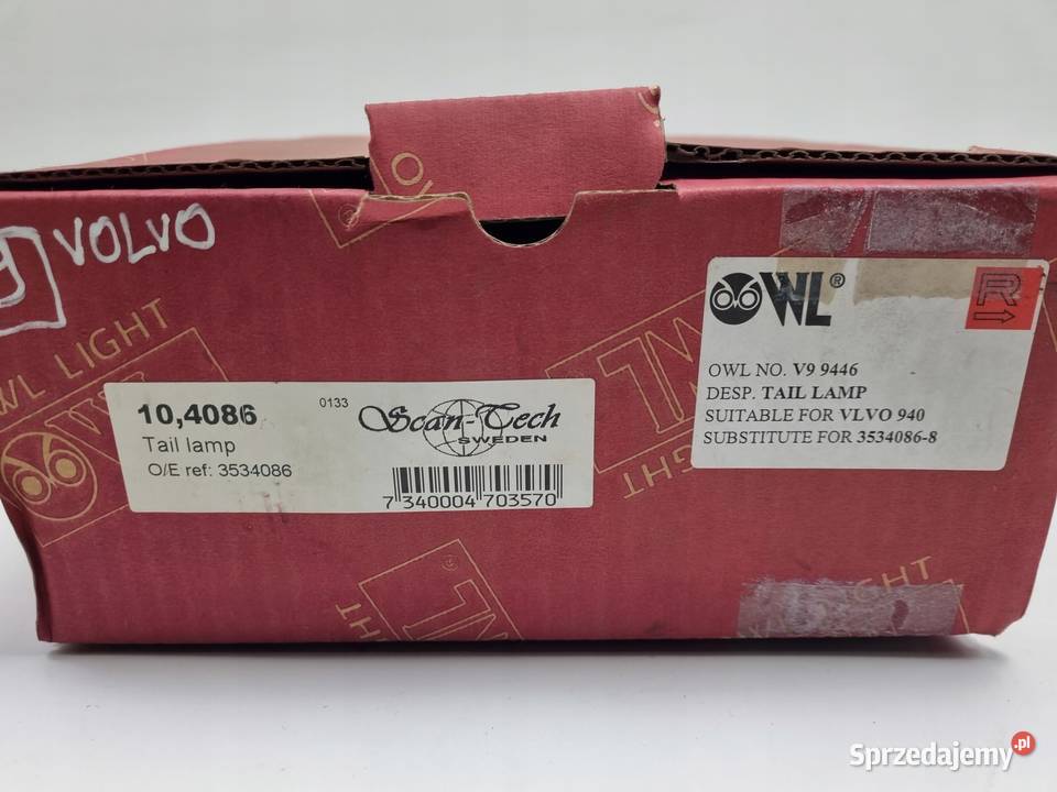 LAMPA PRAWA Volvo 940 960 9198r TYLNIA TYLNA Chełm