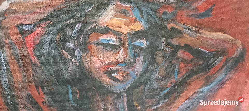 Piękny obraz Namiętność w czerwieni Malarstwo Warszawa sprzedam